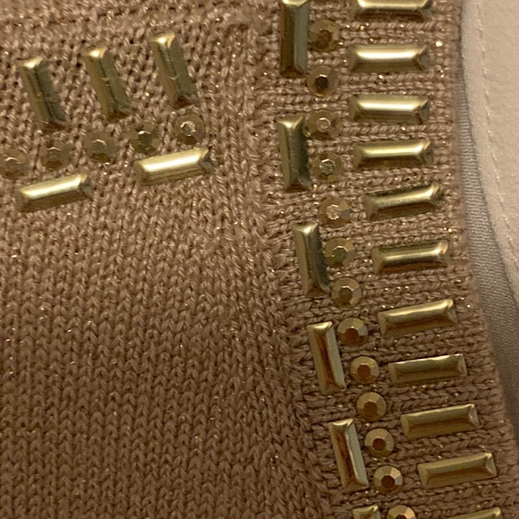 Karl Lagerfeld Metallic Gold sweater, size X-LARGE - Picture 3 of 6